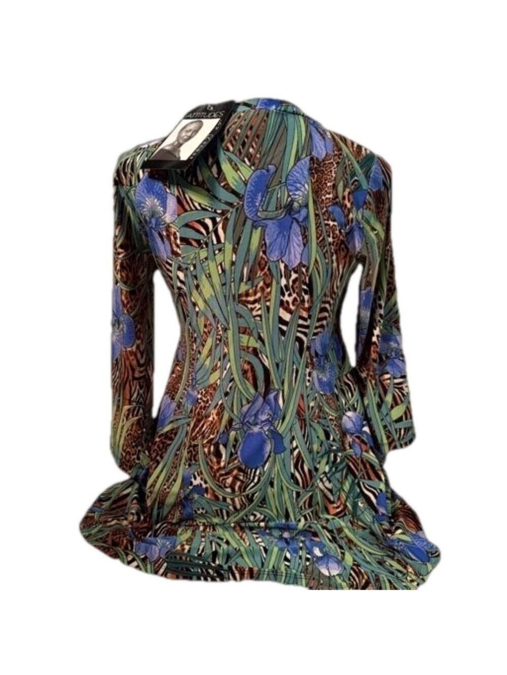 Attitudes by Renee Como Jersey Printed Godet Tunic w/ Pockets. New.
Size XS. - Picture 11 of 14
